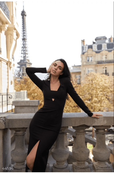 Black dress in business style